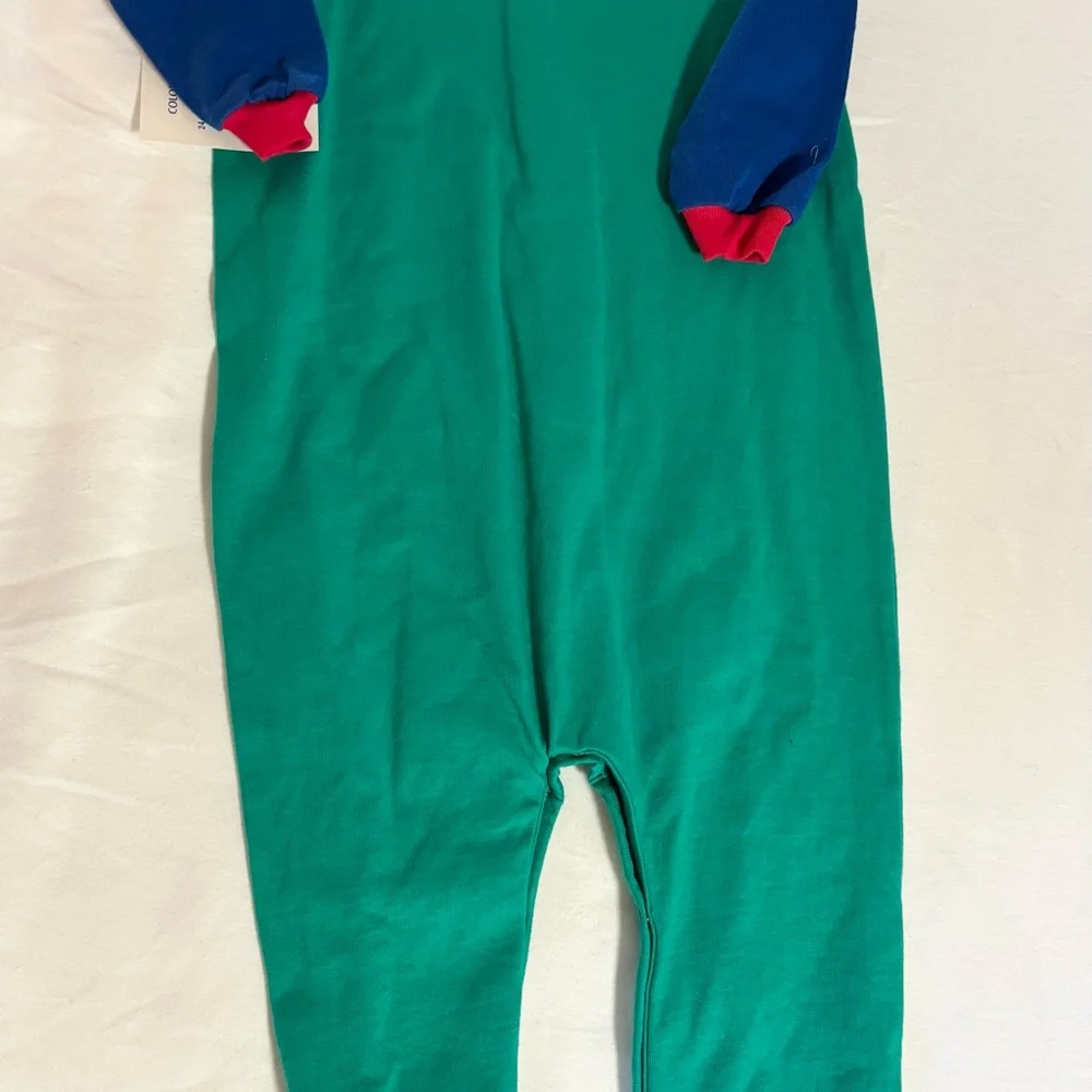 Spencer's Vintage made in USA Teal and Red Baby One piece NWT